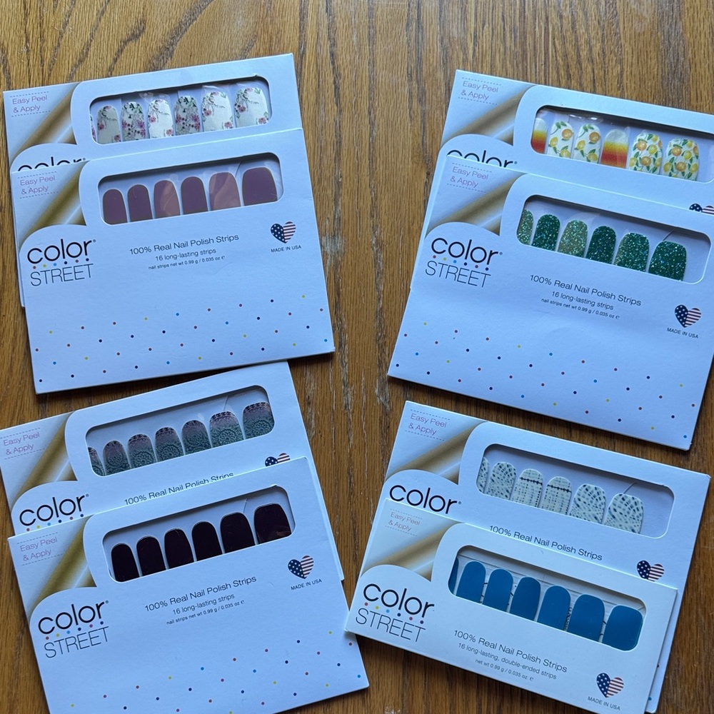 8 sets of New Color Street Nail Manicures